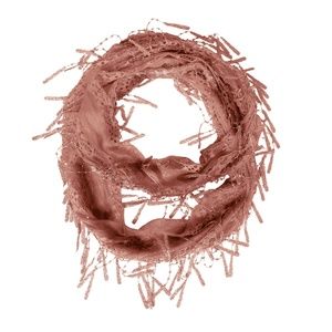 New Fashion Sheer Infinity Lace Scarf Mauve Color
